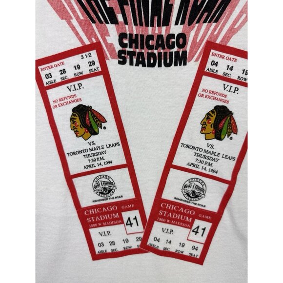 Vintage 1994 Chicago Blackhawks Stadium Hockey NHL Toronto Maple Leaf Final Roar - Picture 9 of 16